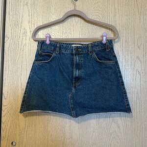 BERSHKA VINTAGE DENIM MINI SKIRT